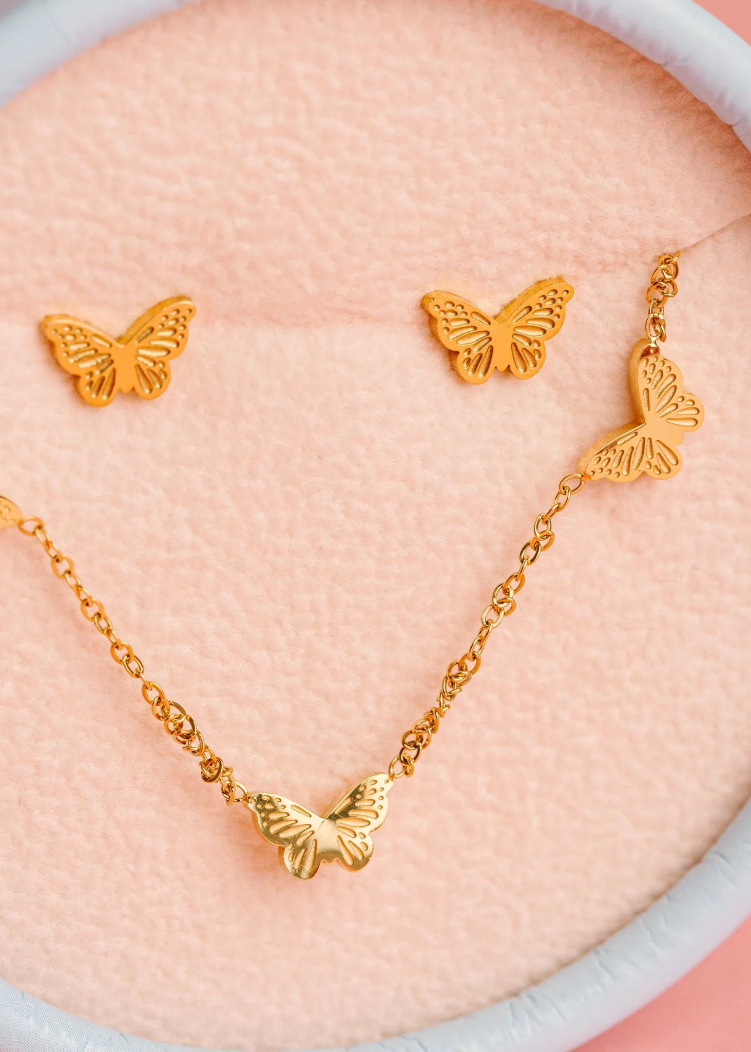 Classic Butterfly Necklace/Earring Set - Image 2