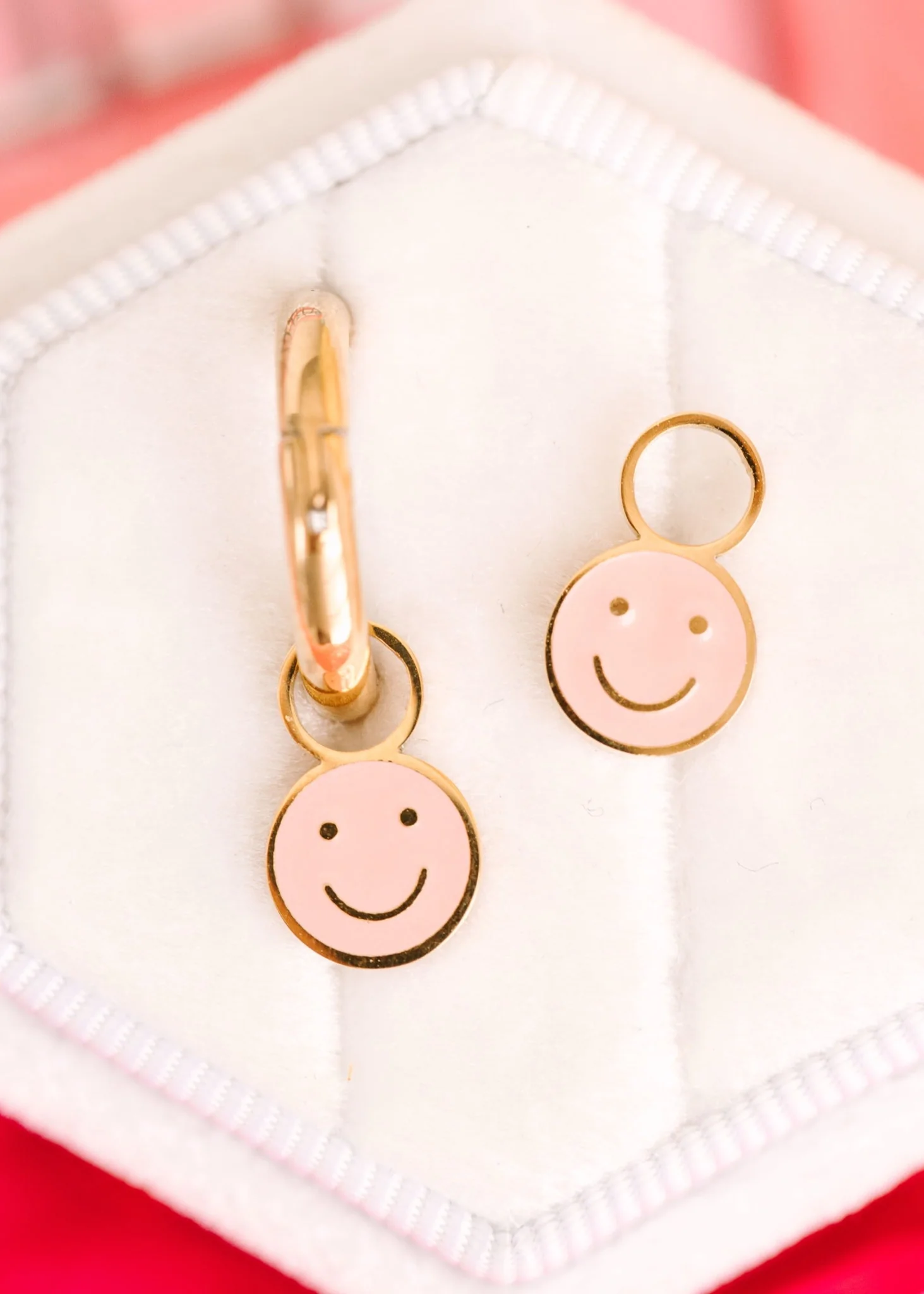 Pink Smiley Charms